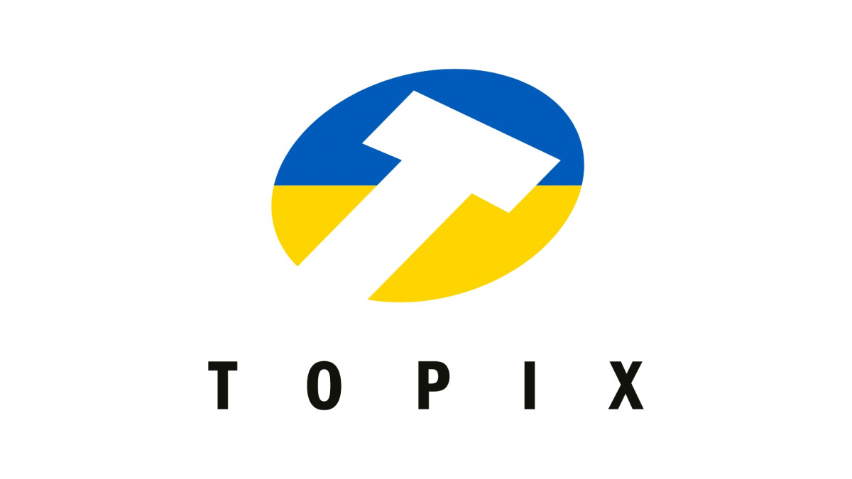 Topix Logo in den Farben der Ukraine